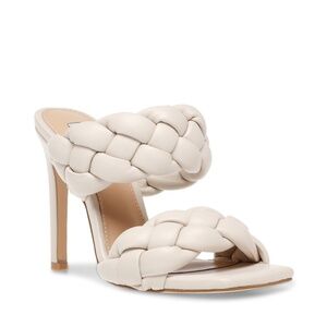 Steve Madden Kenley Braided Heels | Off-White Cream Sandals | Size 7 | Elegant